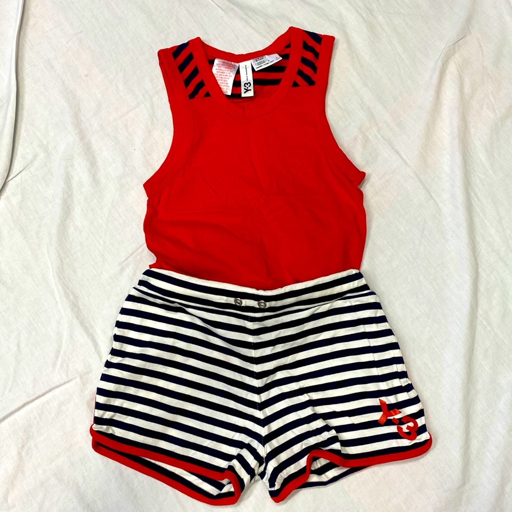 Girls Y-3 Tank Top and Short Set